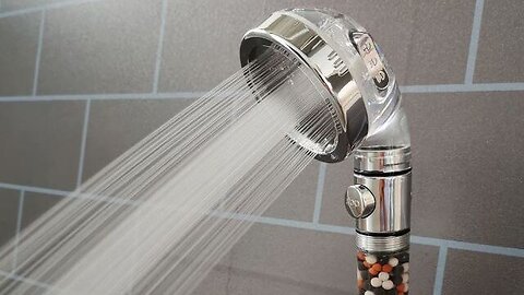 Adjustable high pressure shower head with stop button replacement filter 3 Modes