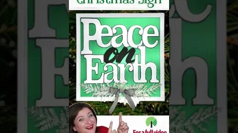 Dollar Tree Christmas Sign Peace on Earth DIY Tutorial 🎄