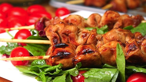 Beer and Honey Chicken Skewers