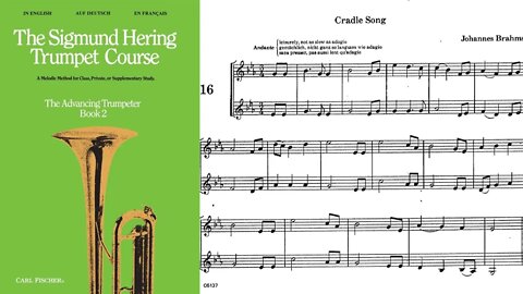 🎺🎺 [MÉTODO DE TROMPETE] Livro 2 do método de Sigmund Hering 16 (Berceuse, Brahms)