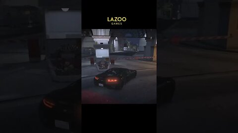 Black sports car drive in night #shorts #gta5 #gtav #lazoogames