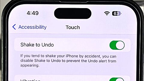 How to enable or disable shake to undo on iPhone