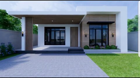 Simple house design idea, 9m x 12m (108sqm) 3Bedroom