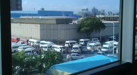 SOUTH AFRICA - Durban - Taxi protest in Durban (Video) (b5w)