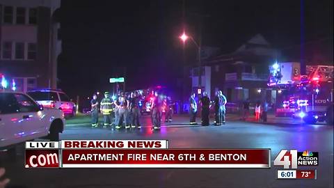 Two rescued from balcony in apartment fire at 6th & Benton