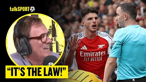 Tony Cascarino Claims IT WAS RIGHT That Declan Rice Was Sent Off For Arsenal Vs Brighton