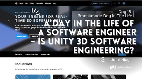 A Day In The Life of A Software Engineer | Industries For Unity 3D | #monkmode Day 15