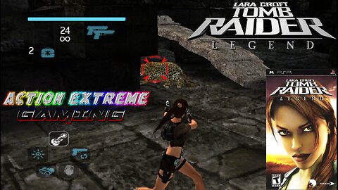 Tomb Raider Legend (PSP Version) Random Gameplay - Lara Croft's Amazing Acrobat Skills Flipping Steel Crates on a Seesaw with her Amazing Tank Controls!