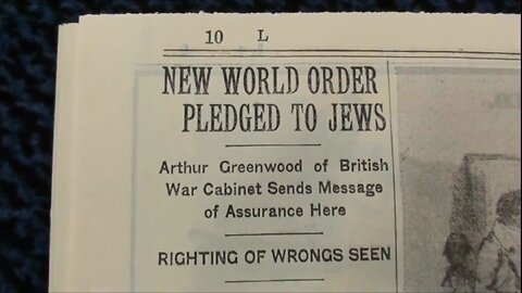 Guess who this New World Order has been catering to from 1940