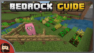 How to FARM Food | Bedrock Guide EP 02 | Survival Tutorial Lets Play | Minecraft