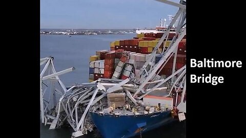 FRANCIS SCOTT KEY BRIDGE BALTIMORE AFTERMATH DRONE FOOTAGE