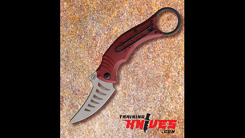 Bastinelli Creations Mako Satin Red FRN Handle Reverse Karambit Trainer BAS18T