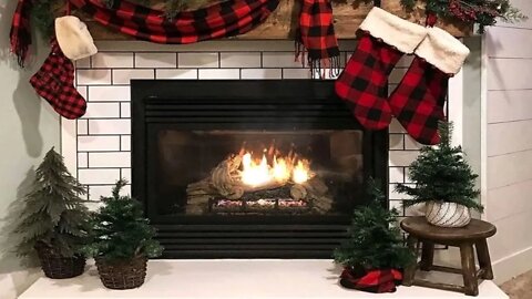 Christmas Relaxing Fireplace with Crackling Sounds for Stress Relief and Relaxation