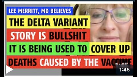 Delta variant story is bullshit; deaths from delta variant are really people killed by vaccine