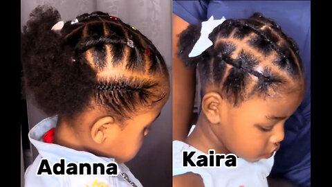 Rubber bands hairstyles on Adanna Vs Kaira 🔥 which is your favourite kids hairstyle ?🤩