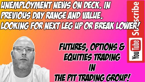 Unemployment News and Range Bound - ES NQ Futures Premarket Trade Plan - The Pit Futures Trading