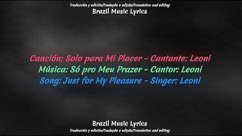 Brazil Music: Just for My Pleasure - Singer: Leoni