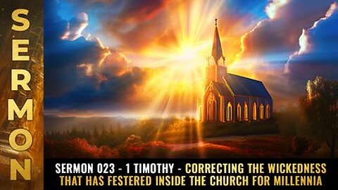 Sermon #023 - 1 Timothy - Correcting the WICKEDNESS thats Festering inside the Church 4 1k yrs