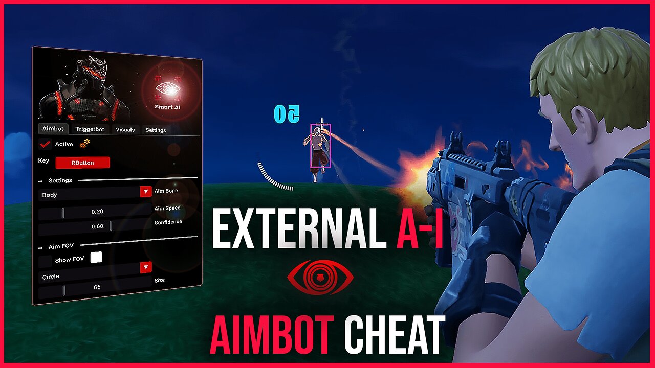 Fortnite External A.I Aimbot / AimAssist (Hack/Cheat) SmartAI