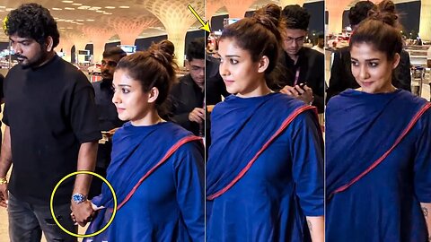 Nayanthara With Her Husband Vignesh Shivan Latest Visuals At Airport | Jawan Movie 😍🔥