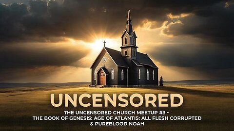 THE UNCENSORED CHURCH MEETUP - THE BOOK OF GENESIS: AGE OF ATLANTIS: ALL FLESH CORRUPTED & PUREBL