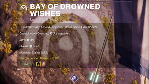 Destiny 2, Legend Lost Sector, Bay of Drowned Wishes on the Dreaming City 10-29-21