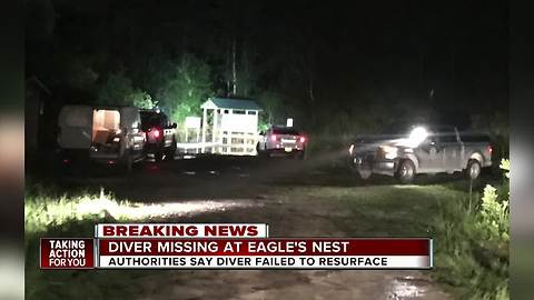 Dive team searching for missing diver at Eagle's Nest