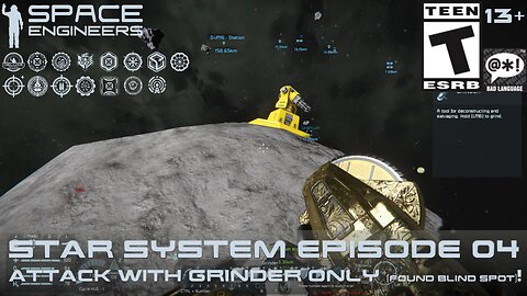 Space Engineers 2024 (Star System Episode 04) Attack with Grinder Only (Found Blind Spot)!