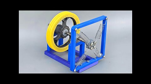 Free Energy Generator from 4 Spring Mechanism