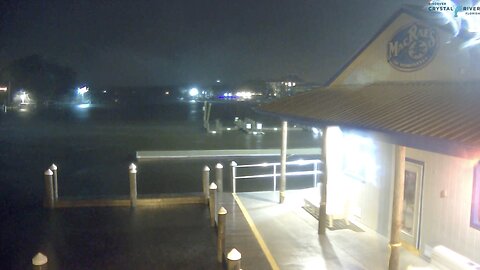 Livecam 8:30pm EST Crystal River Florida (Hurricane Helene Sep 26 2024) Docks max height! Cedar Key