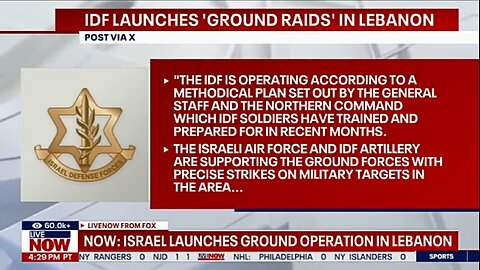 Israel launches ground operation against Hezbollah in Lebanon