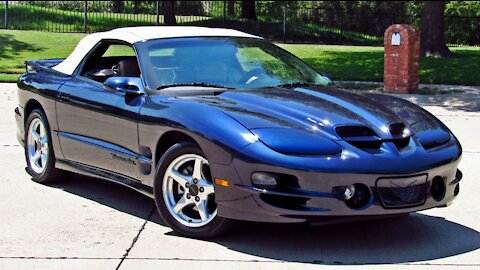 2000 Pontiac Firebird Trans Am WS6 LS1 5.7L Convertible 6-Speed Navy Blue Low Miles