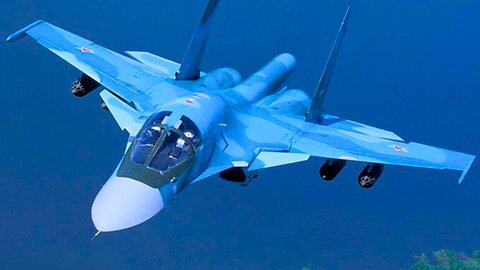 Russian Su-34 Drops a FAB-3000 Aerial Bomb