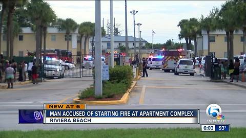 Man charged with setting Riviera Beach apartment complex on fire