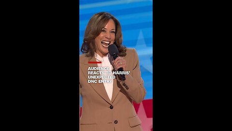 Audience reacts to Harris’ unexpected DNC entry