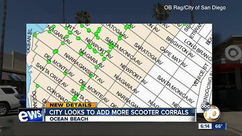 City looks to expand scooter corrals to Ocean Beach