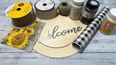 Welcome Door Hanger || Using Dollar Tree Round Hanger || Just 1 EASY Craft