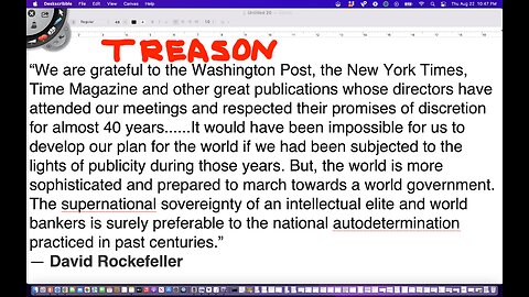 SEGMENT 4 - Rockefeller Quote = 100% Proof of Treason