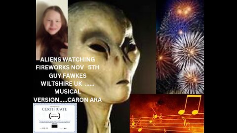 Aliens watching fireworks nov 5th Guy Fawkes Wiltshire England