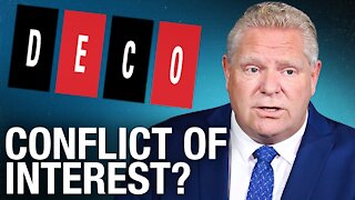 Does owning Deco Labels put Doug Ford in a sticky situation?