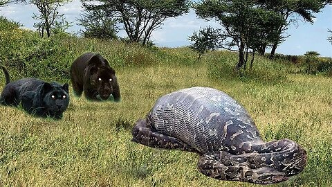 Aghast! Angry Leopard Holds Fierce Python Attack To Rescue Leopard Cub From Giant Mouth