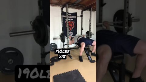 190x15 bench press #shorts