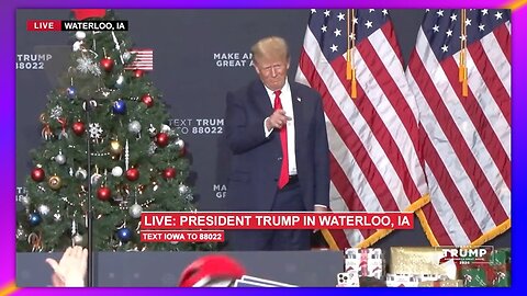 PRESIDENT TRUMP IN WATERLOO, IA - DECEMBER 19, 2023