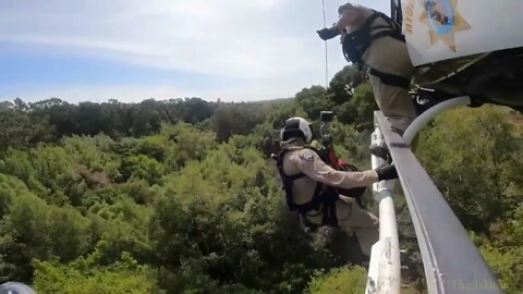 CHP hoist missing elderly man after he was found by the Alameda search and rescue