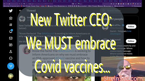 #167 New Twitter CEO: We MUST embrace Covid vaccines & more