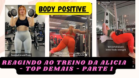 react treino Alicia - body positive gym motivation