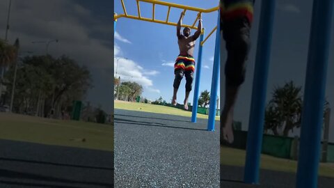 Calisthenics Workout On Monkey Bars￼￼