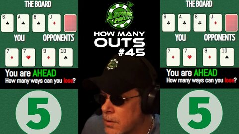 POKER OUTS QUIZ#45 #poker #howmanyouts #pokerquiz #howtoplaypoker #onlinepoker #pokerface #games