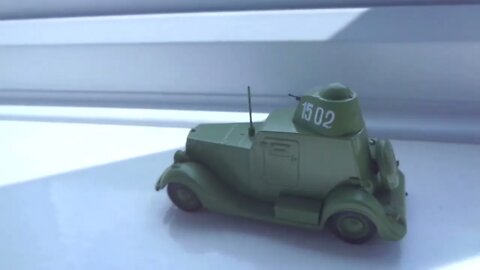 Diecast BA-20 1/43 Armored Car Featuring Campbell The Toast