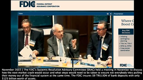 CBDCs | "I Think You Scare the Public If You Put This Out. Should I Be Concerned About My Bank." - The FDIC’s Systemic Resolution Advisory Committee (SRAC) - November 2022